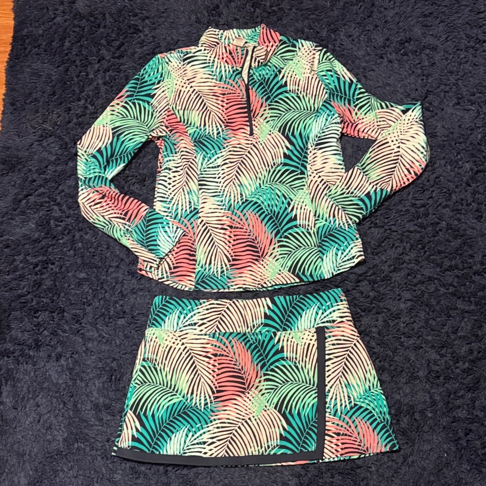 Tommy Bahama Multicolor Leaf Print Set XL golf / pickle ball
